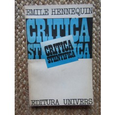 CRITICA STIINTIFICA - EMILE HENNEQUIN