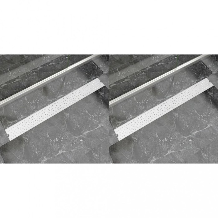 Gossi rigola dus liniara, 2 buc., 1030x140 mm, otel inoxidabil, bule