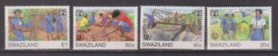 ANUL INTERNATIONAL AL TINERETULUI SWAZILAND 1985 MI. 494-497 MNH foto