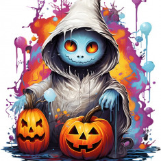 Sticker decorativ, Halloween, Multicolor, 75 cm, 1327STK
