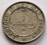 Belgia, 5 Centimes 1894 , varianta franceza, Europa