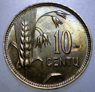 F.115 LITUANIA 10 CENTU 1925 foto