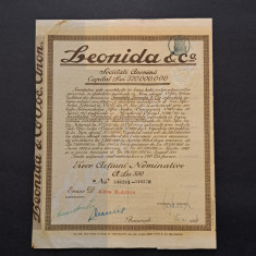 Actiune 1943 soc. auto Leonida , titlu de 10 actiuni