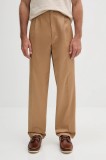 BOSS pantaloni de bumbac culoarea verde, cu fason chinos, 50546924