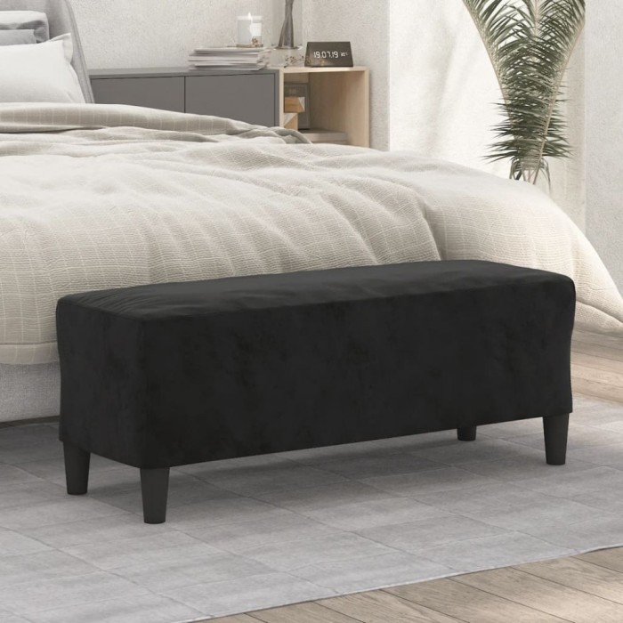 vidaXL Bancă, negru, 100x35x41 cm, catifea 349426