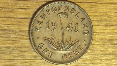 Canada provincii -moneda colectie bronz- 1 cent 1941 C -XF- Newfoundland - George VI foto