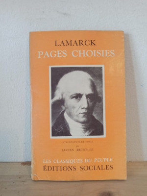 Lucien Brunelle - Lamarck. Pages Choisies foto