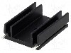Radiator extrudat, aluminiu, 37.5mm x 29mm, neagra, STONECOLD - HS-130-38
