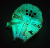 Star Wars Șoimul Mileniului 13 cm lungime Cu lumini interschimbabile, alimentat cu baterii &bdquo;de ceas&rdquo; Millennium Falcon orga de lumini SW T3 / 31