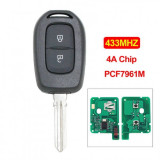 CHEIE CU CIP SI TELECOMANDA DACIA LOGAN 2016+, DUSTER, DOKKER PCF7961M HITAG AES CHIP LAMELA HU136 AutoProtect KeyCars, Oem