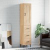 VidaXL Dulap &icirc;nalt, stejar sonoma, 34,5x34x180 cm, lemn prelucrat