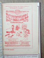 Universitatea Craiova, lot 12 programe fotbal 1974-1975 foto