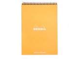 Blocnotes grafic A4, spirala metalica dubla, 80 file, Rhodia Classic Orange
