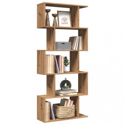 vidaXL Bibliotecă/separator 5 nivel stejar artizanal 70x24x161 cm lemn 858101 foto