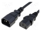 Cablu IEC C13 mamă - IEC C14 tată 1,8m 10A LIAN DUNG