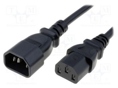 Cablu IEC C13 mamă - IEC C14 tată 1,8m 10A LIAN DUNG foto