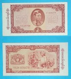 Burma 10 Kyats 1965 &#039;Culegătoare&#039; aUNC serie: F 3238879 p#54