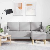 vidaXL Set de canapea Gri de nor 173 x 131 x 67 cm țesătură 42001922