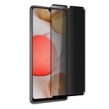 Folie privacy compatibila cu samsung galaxy a03 4g, full glue, 9h, 6x stronger, anti-spy htpmag technology, black