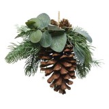 Cumpara ieftin Decoratiune - Pineconehanger with Leaves - Green | Kaemingk