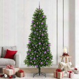 vidaXL Brad de Crăciun cu 300 LED cu suport Verde 240 cm PE 3396355