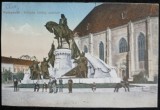 Carte Postala, Cluj, Statuia Regelui Matyas, 1919