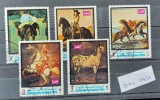 TS21 - Timbre serie Yemen - pictura - cai