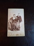 Fotografie tip CDV Mama impreuna cu Fiul , Bucuresti - Joseph Kestler