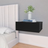 Set 2 Noptiere Suspendate Gossi Negre 40x30x15 cm PAL Sertar