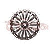 Set 4 Capace Roti Skoda Negre R15 Model 313N, Plastic Flexibil, Argintiu, Accesorii Auto