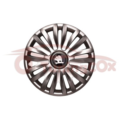 Set 4 Capace Roti skoda negru r16 model 412 foto