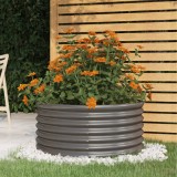 Jardinieră grădină gri 80x80x36 cm oțel vopsit electrostatic