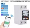 Contor Inteligent WiFi 63A Tuya Smartlife, Monitorizare Energie, Protectie Supratensiune, Scurtcircuit, Afisaj LCD