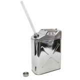 Canistra din otel inoxidabil 20L cu furtun flexibil si dop cu filet