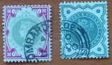 ANGLIA(U.K)-1900--''Regina VICTORIA-Set compl.-2val ''(cat MI.=100e)-stamp.RARR! -Vezi-Scan poze si catalog.