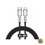 Cablu Date si Incarcare USB-C - Lightning Baseus Cafule Metal Series 20W 1m Negru CATLJK-A01
