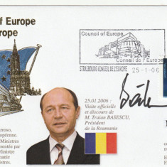 Personalitati , FDC 2006,Vizita si discurs Presedinte Traian Basescu , autograf