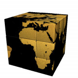 Cub Rubik - Iconic - Travel: Globe Gold Effect | Iconicube