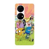 Husa compatibila cu Huawei Nova 8i model Adventure time, Silicon, TPU, Viceversa, Transparent, Carcasa