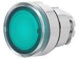 Comutator acționat prin apăsare 22mm verde