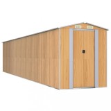 Cumpara ieftin Sopron de gradina, maro deschis, 192x938x223 cm, otel zincat