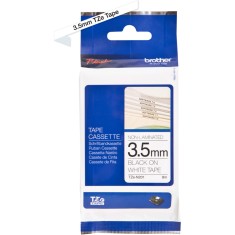 Banda laminata Brother TZEN201 3.5MM BLK/WHITE