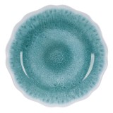 Farfurie din Melamină, Rotundă, Model Scallop, 27.5cm, Turcoaz, CMCLASS