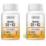 Pachet Vitamina D3 + K2 30cps+30cps