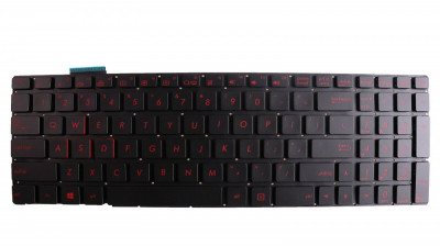 Tastatura Laptop, Asus, ROG GL752, GL752V, GL752VW, GL752VL, layout US foto