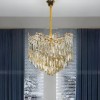 Candelabru Cristal TOPKAPI Petito 3xE27, Diametru 30cm, Auriu Lucios, Inaltime Reglabila ModernLight Concept