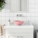 Cumpara ieftin Chiuveta de baie, roz mat, ceramica, rotund