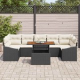 vidaXL Set de masă pentru grădină Negru și Crem 100 x 55 x 73 cm