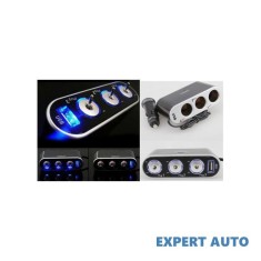 Prelungitor priza 3 cai auto si 1 usb cod:wf-013 Alta marca Alt model #7 foto