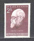 Austria.1970 100 ani nastere K.Renner-presedinte MA.705